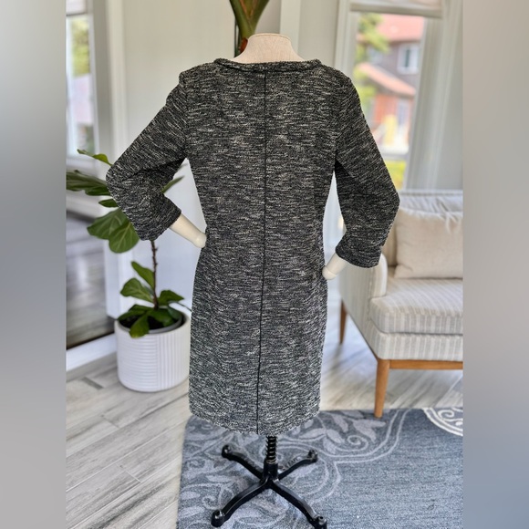 BANANA REPUBLIC Women's Boucle Metallic Tweed Knit Shift Dress - Large - Picture 2 of 6